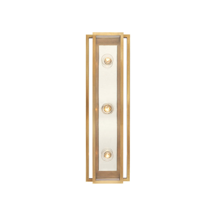 Halle LED Vanity Wall Light in Hand-Rubbed Antique Brass/Polished Nickel (Medium).