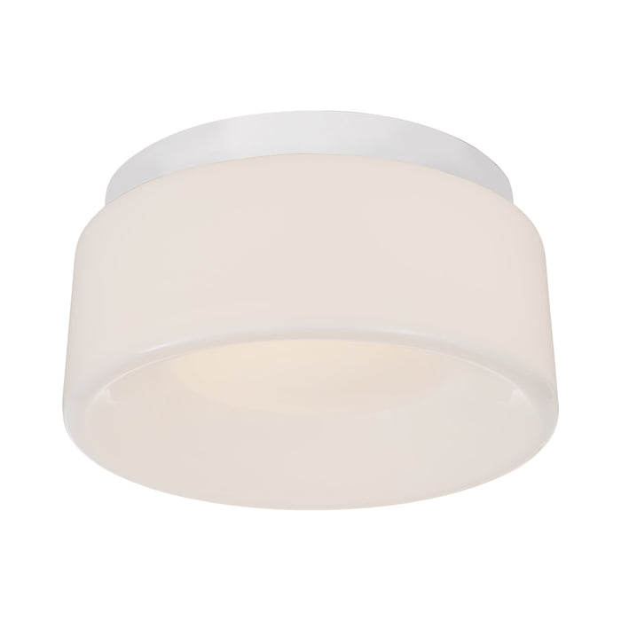Halo Solitaire LED Flush Mount Ceiling Light in Matte White (2.88-Inch).