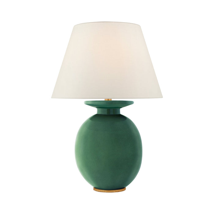Hans Table Lamp in Celtic Green Crackle.