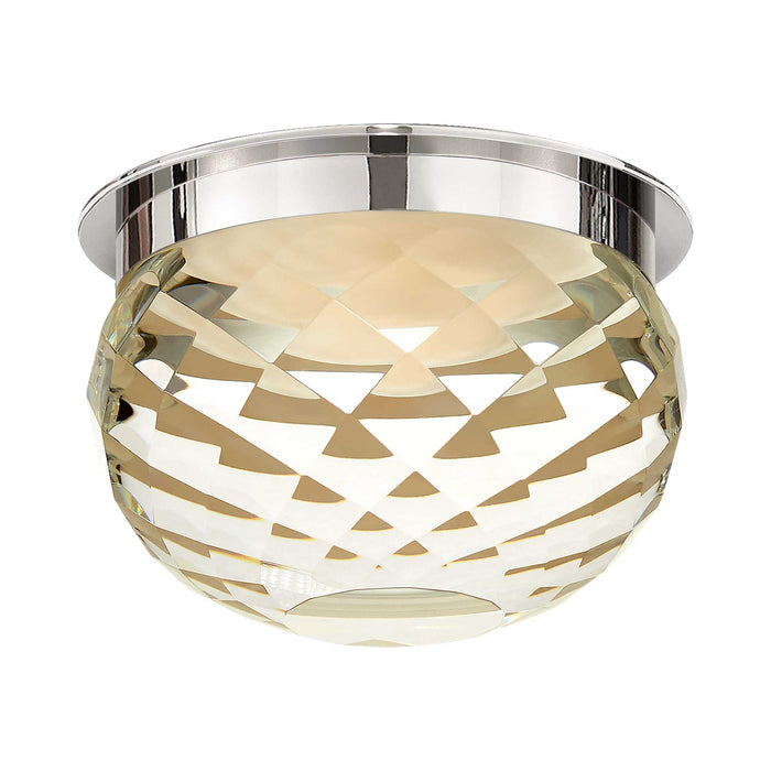 Hillam Solitaire LED Flushmount Ceiling Light in Polished Nickel.