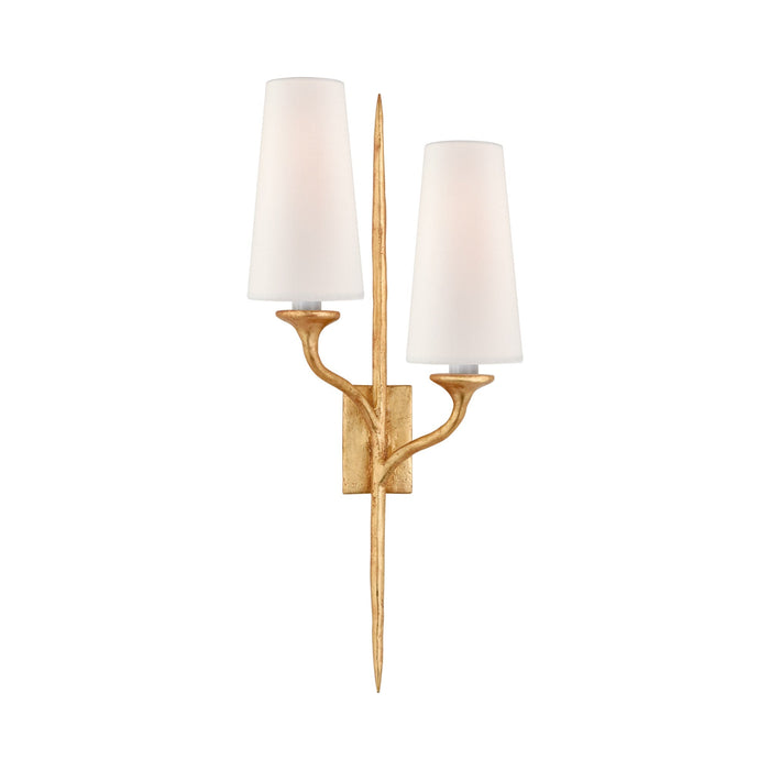 Iberia Double Wall Light in Antique Gold Leaf (Left).