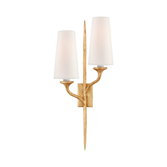 Iberia Double Wall Light in Antique Gold Leaf (Right).