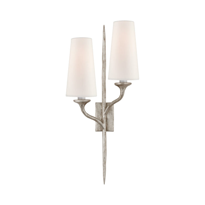 Iberia Double Wall Light in Burnished Silver Leaf (Right).