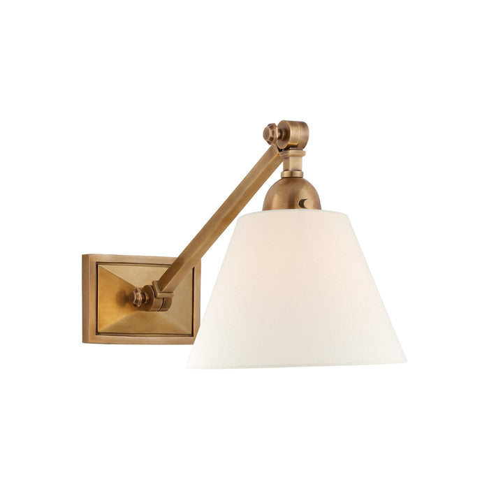 Jane Library Wall Light in Hand-Rubbed Antique Brass (Small).