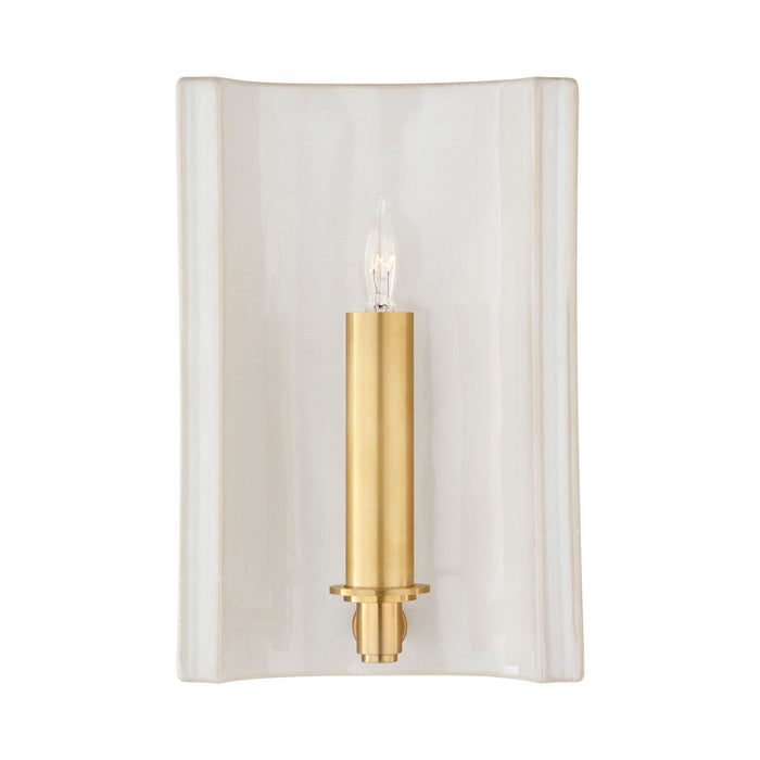 Leeds Rectangle Wall Light in Ivory.