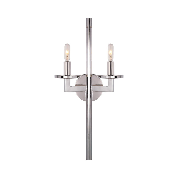 Liaison Double Wall Light in Polished Nickel/No Option.