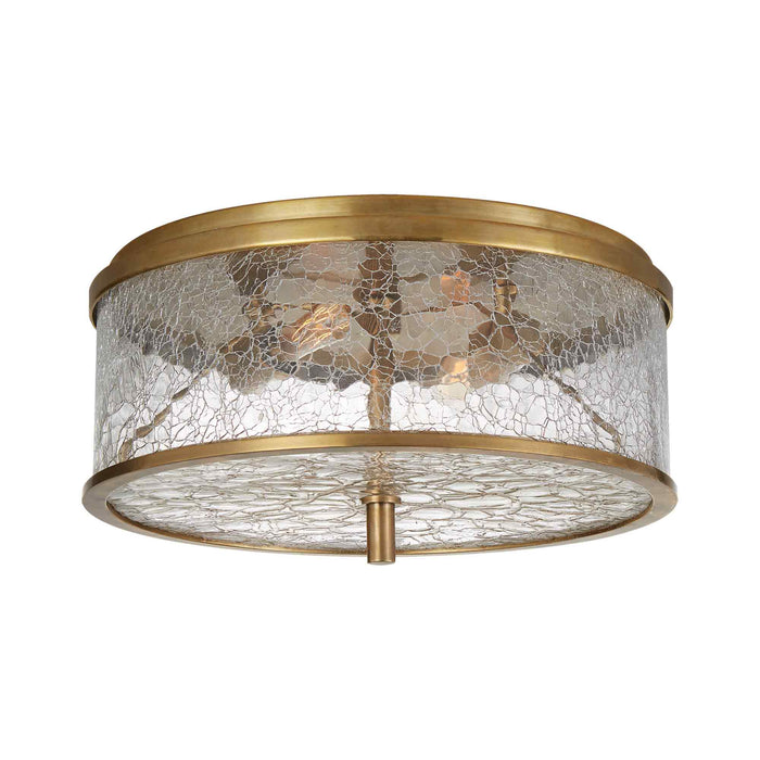 Liaison Flush Mount Ceiling Light in Antique-Burnished Brass.