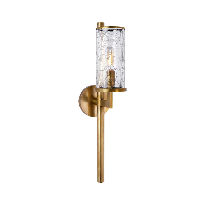 Liaison Wall Light in Antique-Burnished Brass/Crackle.