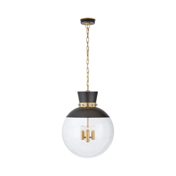 Lucia Pendant Light in Matte Black and Gild (Large).