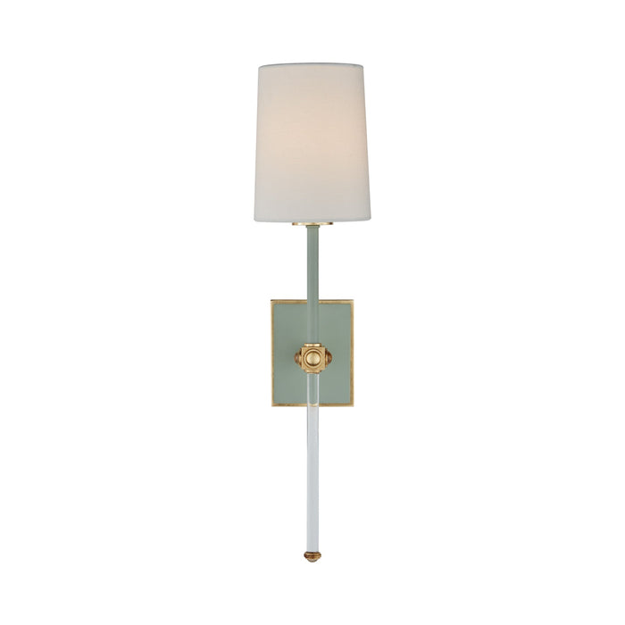 Lucia Tail Wall Light in Celadon/Crystal.