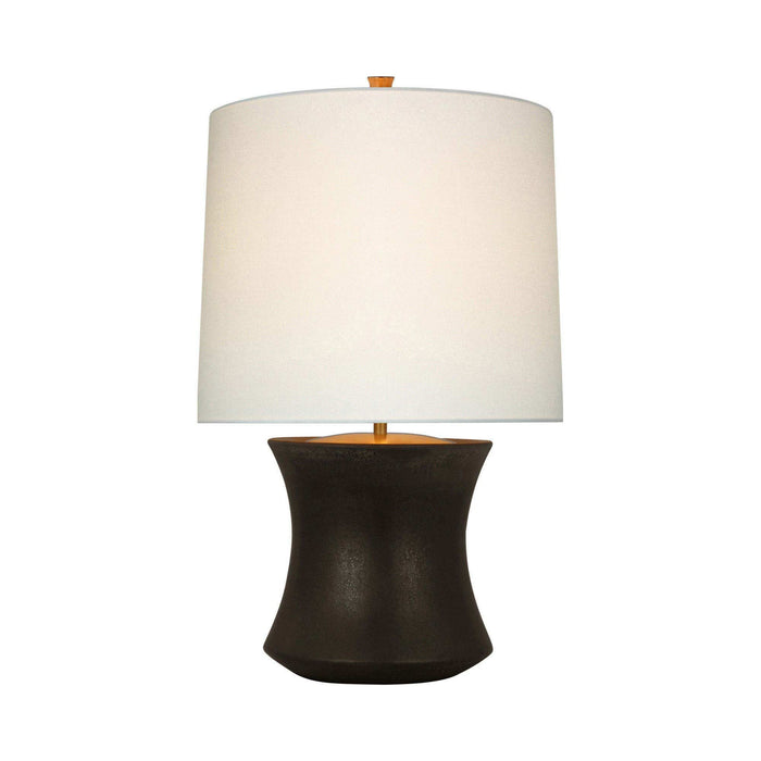 Marella LED Table Lamp in Stained Black Metallic (Small).