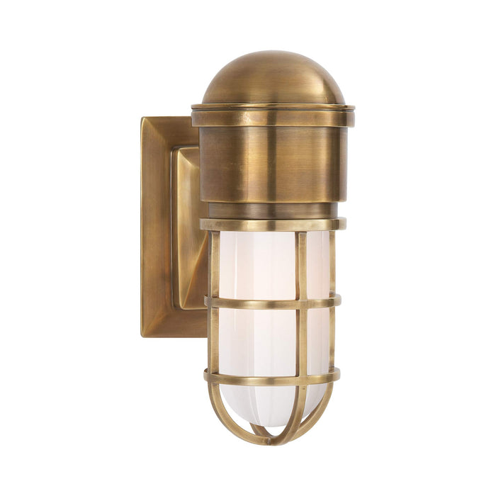 Marine Wall Light in Hand-Rubbed Antique Brass.