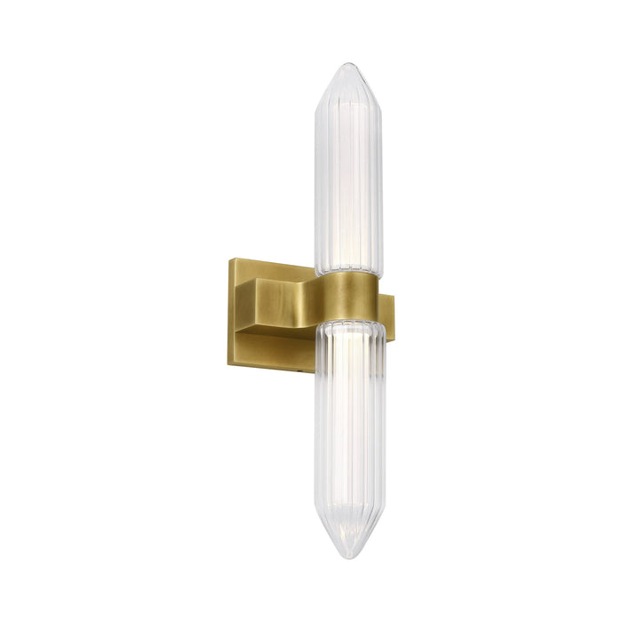 Langston Bath LED Wall Light in Plated Brass.