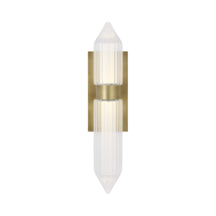 Langston LED Wall Light in Plated Brass.