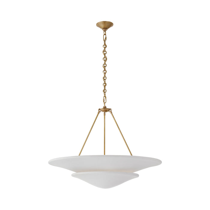 Mollino Chandelier in Hand-Rubbed Antique Brass (Large).