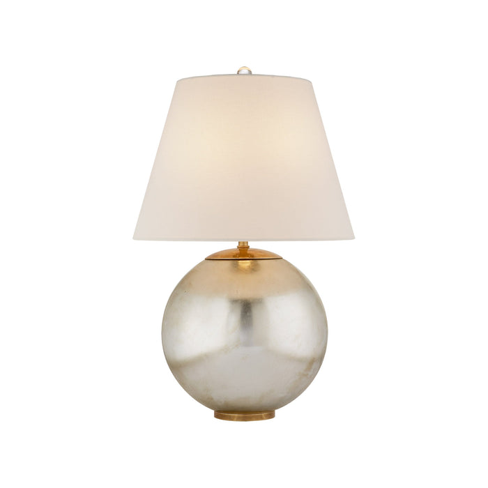 Morton Table Lamp in Burnished Silver Leaf (Small).