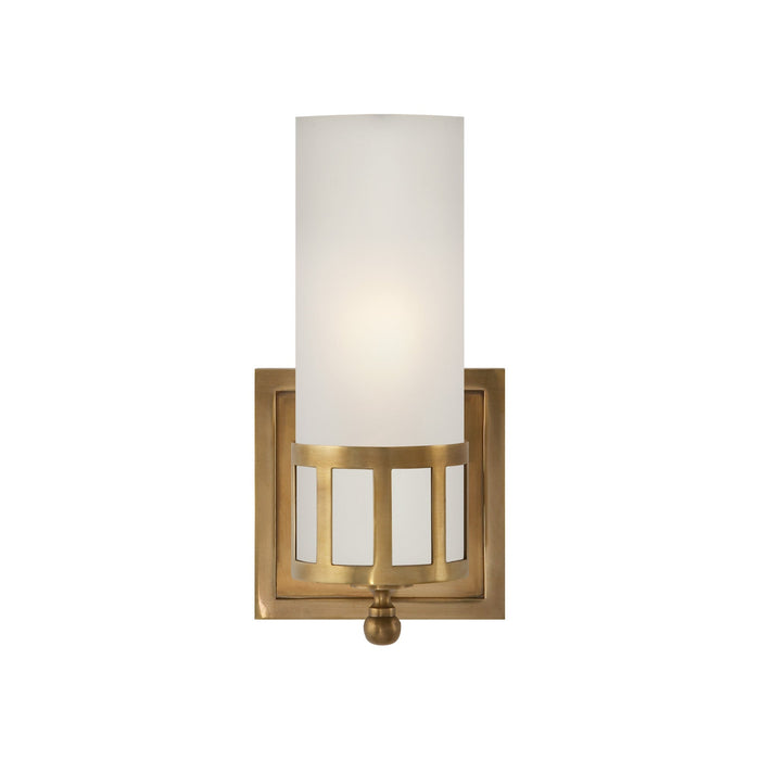 Openwork Wall Light in Hand-Rubbed Antique Brass (9-Inch).