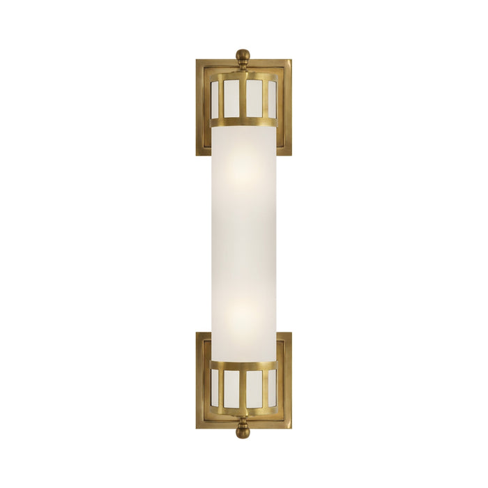 Openwork Wall Light in Hand-Rubbed Antique Brass (18-Inch).
