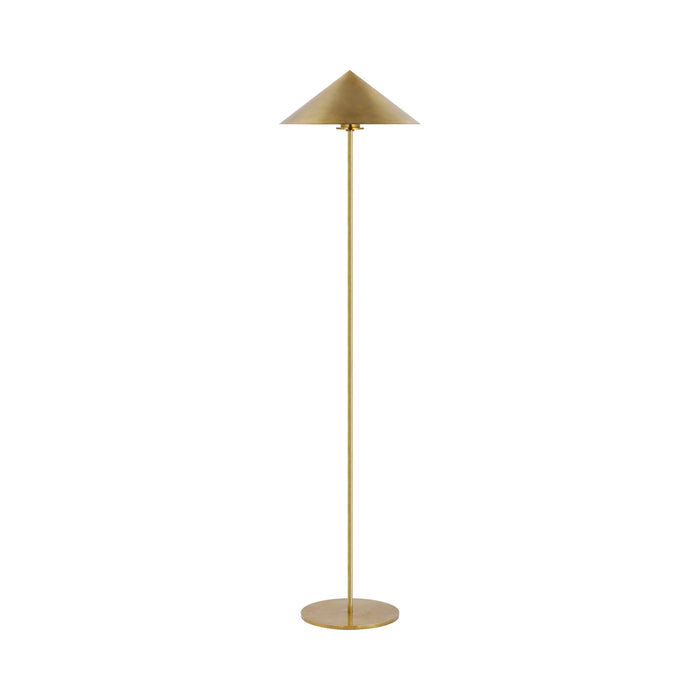 Orsay LED Floor Lamp in Hand-Rubbed Antique Brass.