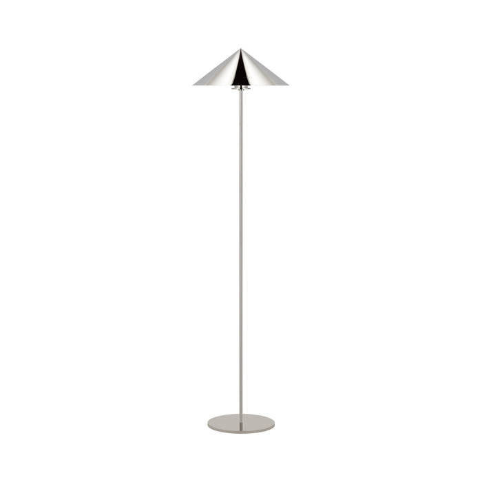 Orsay LED Floor Lamp in Polished Nickel.