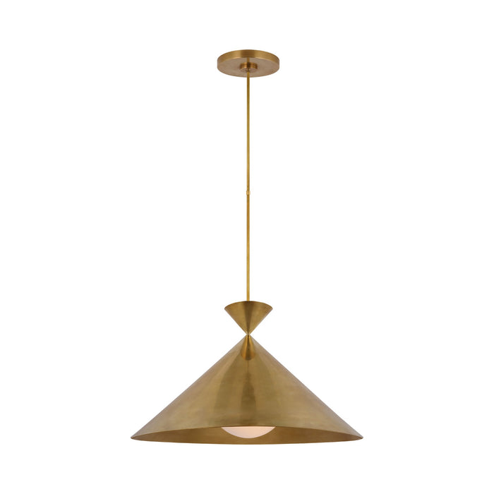 Orsay LED Pendant Light in Hand-Rubbed Antique Brass.