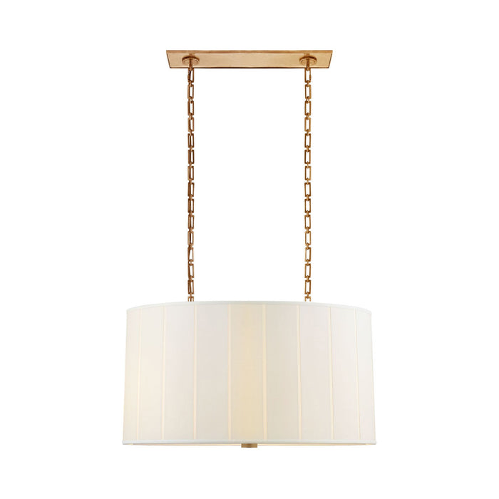 Perfect Pleat Pendant Light in Soft Brass (Oval).