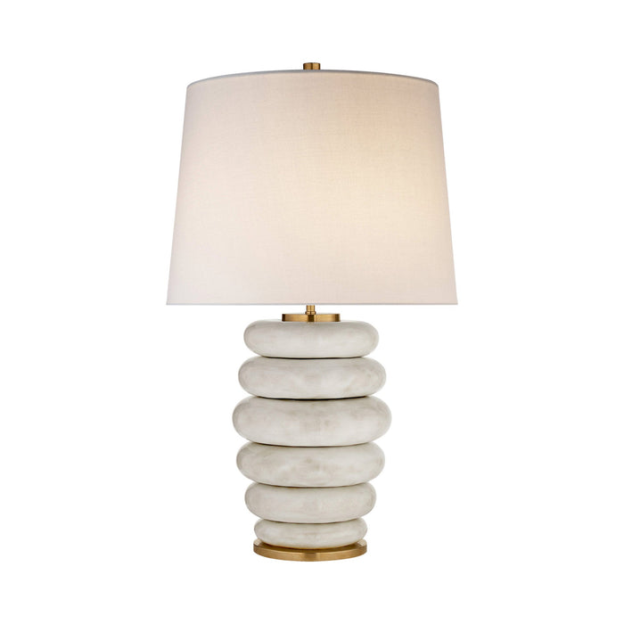 Phoebe Table Lamp in Antiqued White Ceramic(Small).