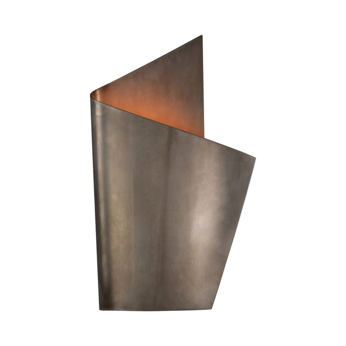 Piel Wrapped LED Wall Light in Right/Pewter.