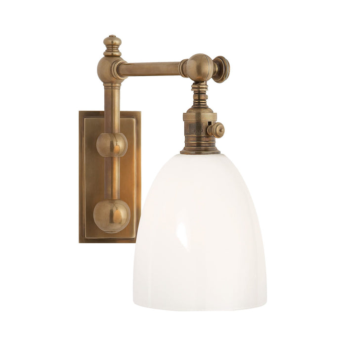 Pimlico Wall Light in Antique-Burnished Brass.