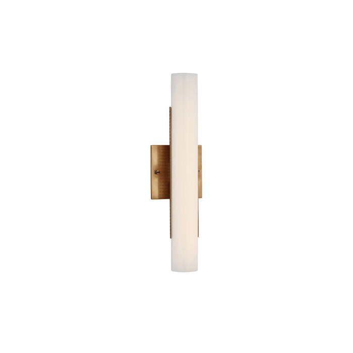Precision LED Bath Wall Light in Antique-Burnished Brass (15-Inch).