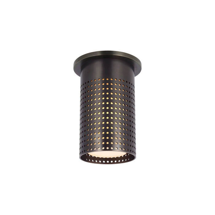 Precision Monopoint LED Flush Mount Ceiling Light in Bronze (Small).
