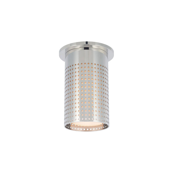 Precision Monopoint LED Flush Mount Ceiling Light in Polished Nickel (Small).