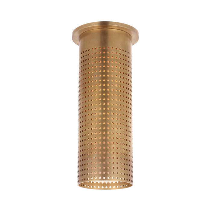 Precision Monopoint LED Flush Mount Ceiling Light in Antique-Burnished Brass (Large).