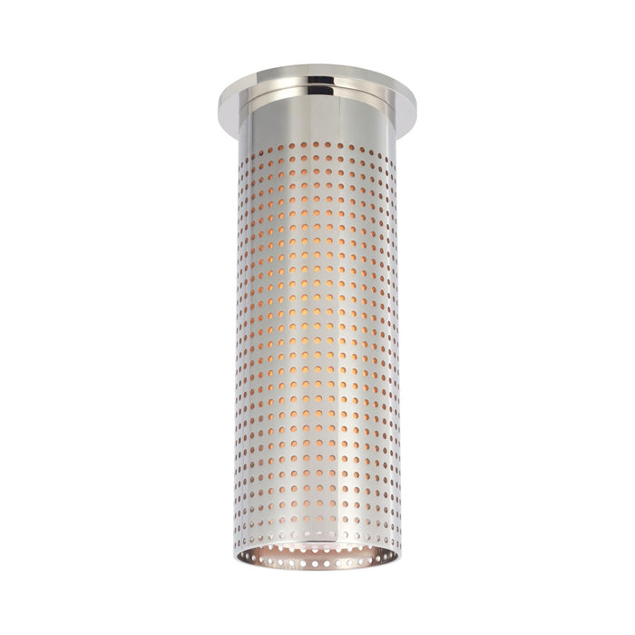 Precision Monopoint LED Flush Mount Ceiling Light in Polished Nickel (Large).
