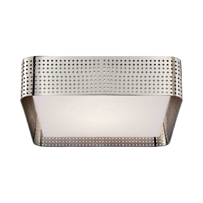 Precision Square Flush Mount Ceiling Light in Polished Nickel (Large).