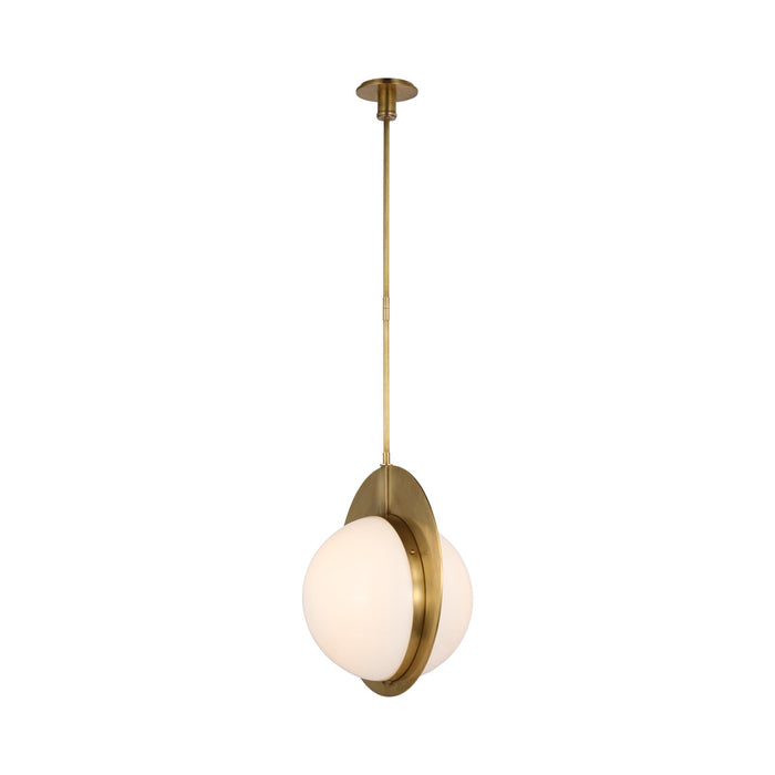 Quando Globe LED Pendant Light in Hand-Rubbed Antique Brass (Large).