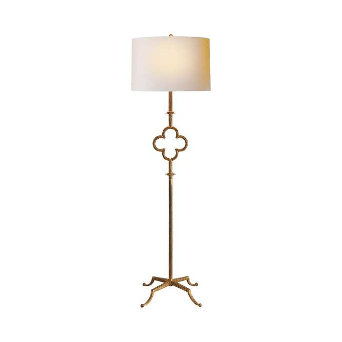 Quatrefoil Floor Lamp in Gilded Iron.