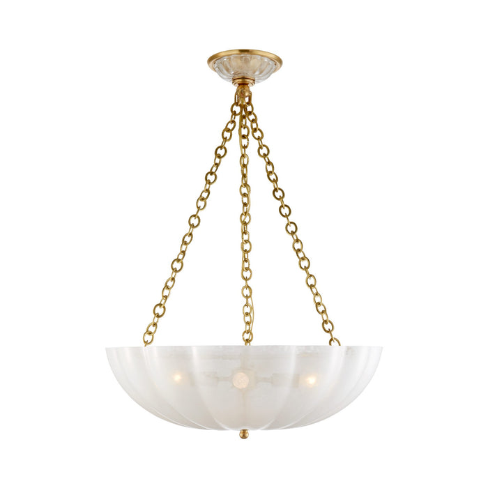 Rosehill Chandelier in Hand-Rubbed Antique Brass.