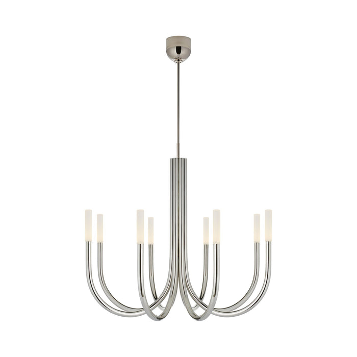 Rousseau LED Chandelier in Polished Nickel/Etched Crystal (8-Light).