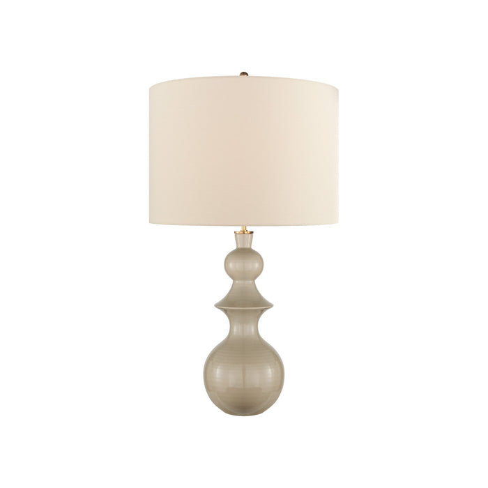 Saxon Table Lamp in Dove Grey.