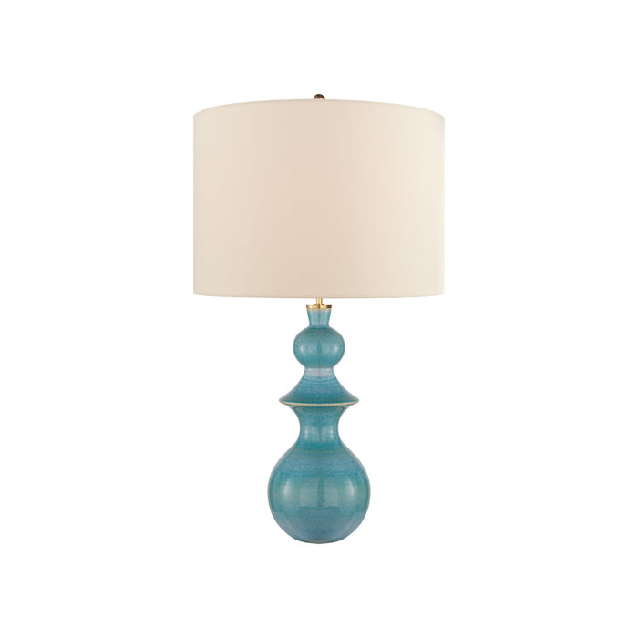 Saxon Table Lamp in Sandy Turquoise.