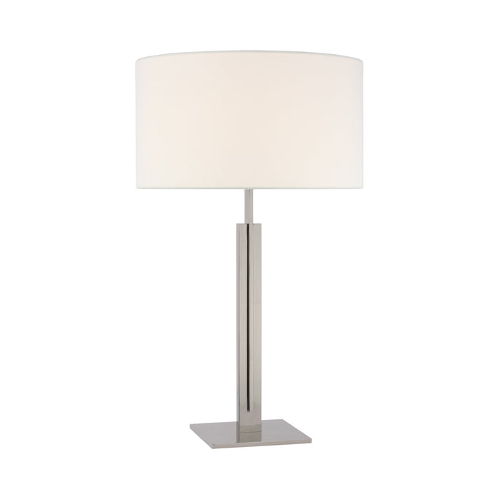 Serre LED Table Lamp in Polished Nickel.