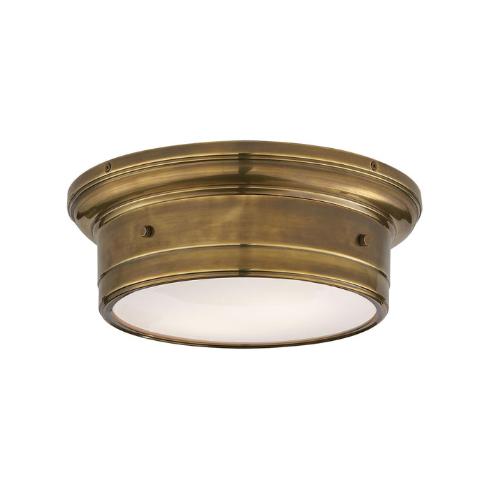 Siena Flush Mount Ceiling Light in Hand-Rubbed Antique Brass (Small).