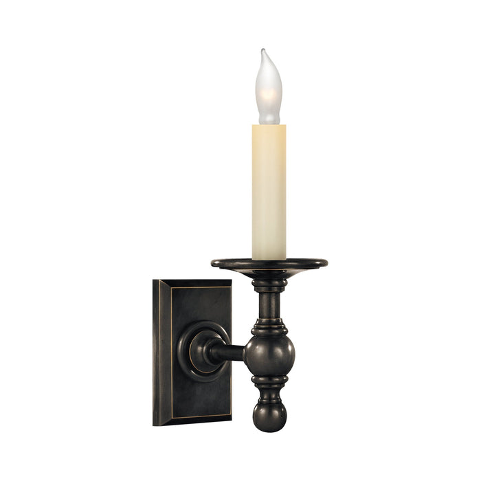 Single Library Classic Wall Light in Bronze.