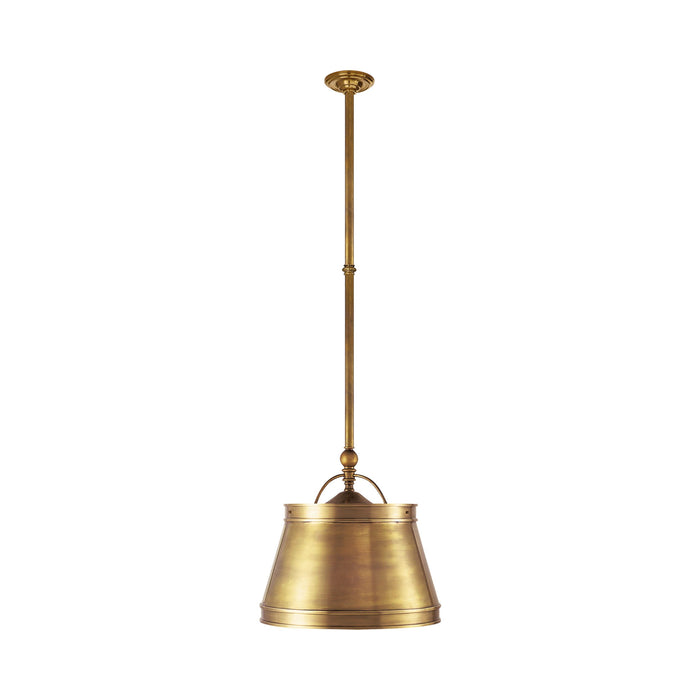 Sloane Shop Pendant Light in Antique-Burnished Brass/Antique Brass.