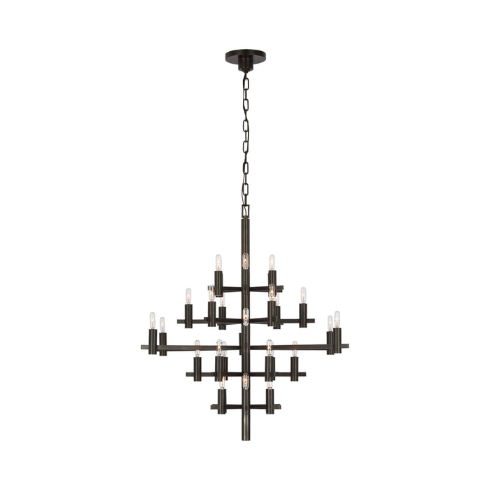 Sonnet LED Chandelier in Bronze/Without Shade (Medium).