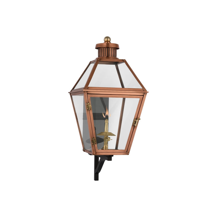 Stratford Outdoor Gas Wall Light in Soft Copper (Small).