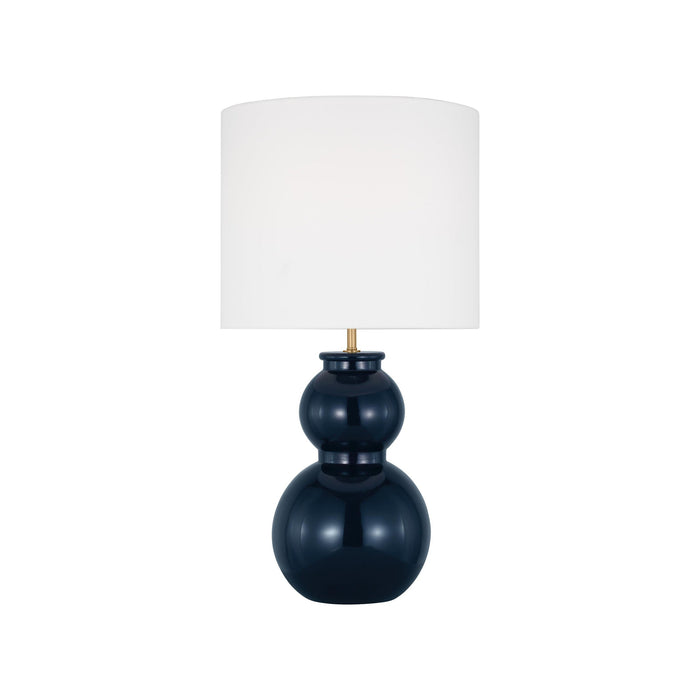 Buckley Table Lamp in Gloss Navy.