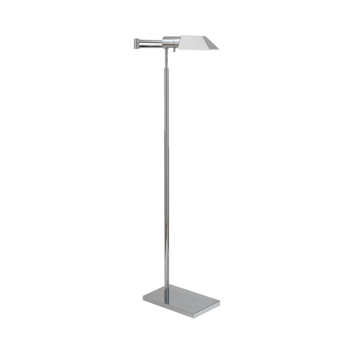Studio Swing Arm LED Floor Lamp in Polished Nickel.