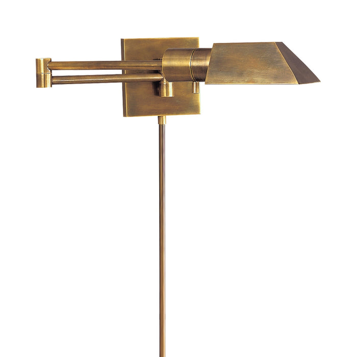 Studio Swing Arm Wall Light in Hand-Rubbed Antique Brass (40W).